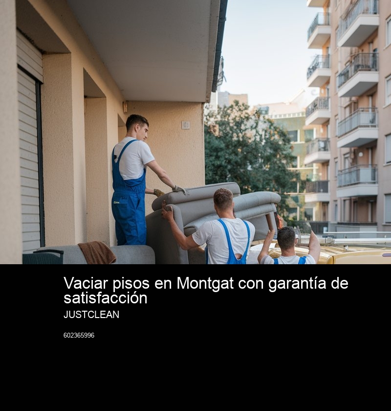 Requisitos para el vaciado gratuito de pisos en Montgat
