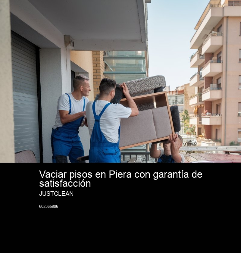 Situaciones ideales para un vaciado sin coste con JustClean