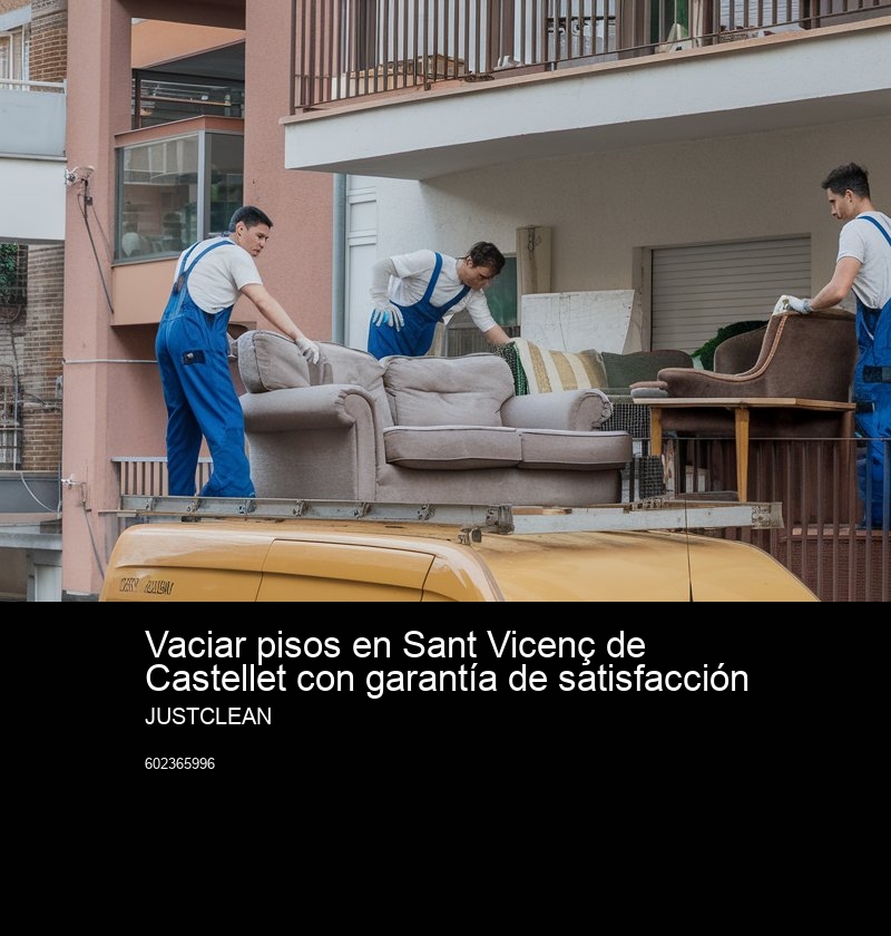 Situaciones ideales para un vaciado sin coste con JustClean